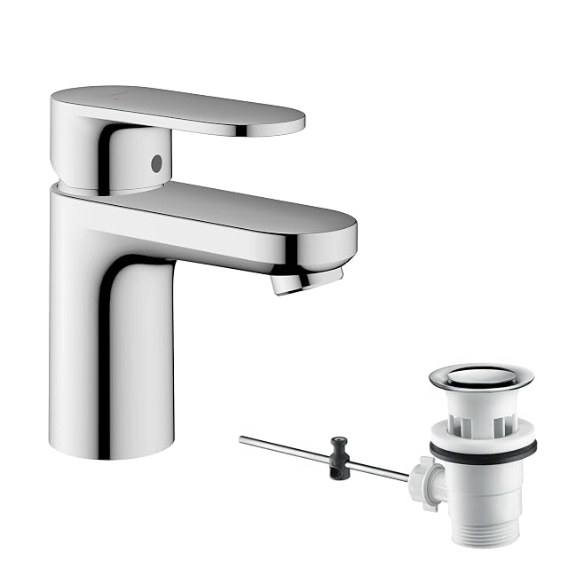 Mitigeur de lavabo chromé hansgrohe Vernis Blend avec bonde à tirette