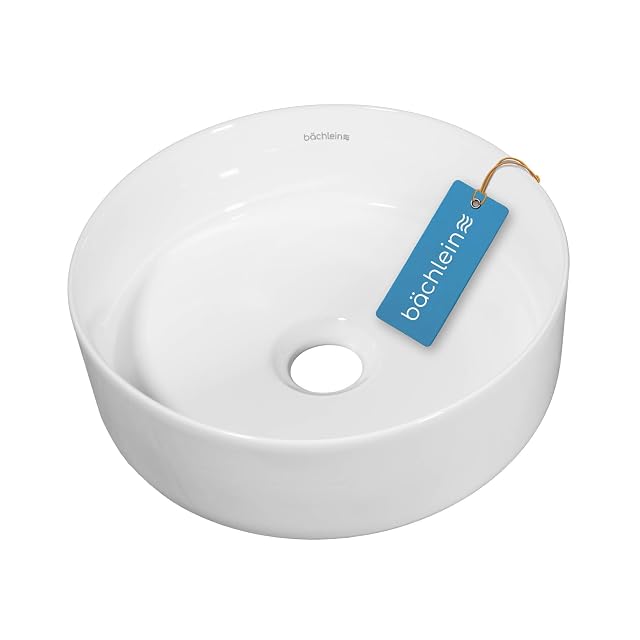Vasque à poser ronde en céramique blanche Bächlein Tamula