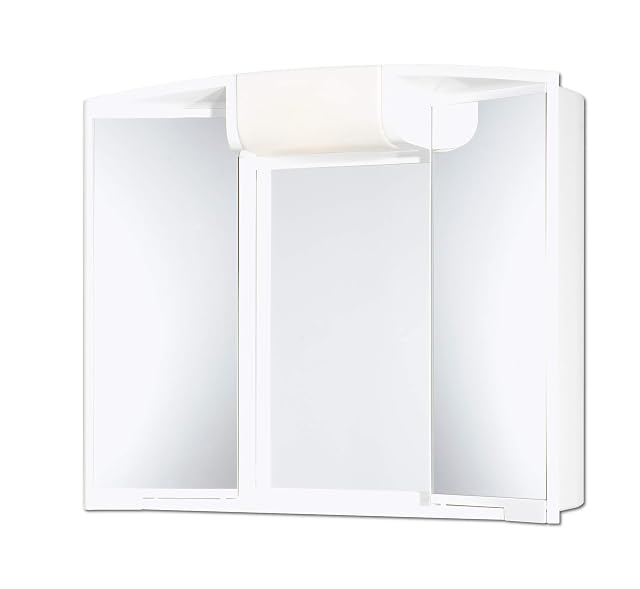 Armoire de toilette de salle de bain blanche en plastique Jokey Angy avec tablette