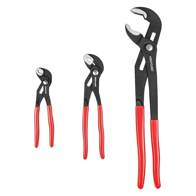 Jeu de trois pinces multiprises en chrome-vanadium MAXPOWER
