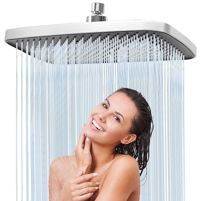 Pomme de douche de pluie rectangulaire en acier inoxydable 304 Moshiqgaol