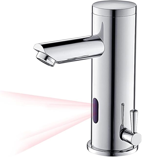 Robinet de lavabo électronique à détection infrarouge chromé Auralum