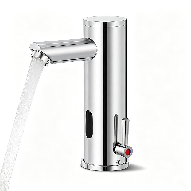 Robinet de lavabo à détection infrarouge Gangang avec bouton de température