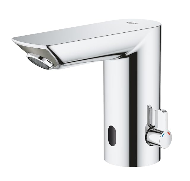 Robinet de lavabo électronique à infrarouge chromé GROHE Bau Cosmopolitan E
