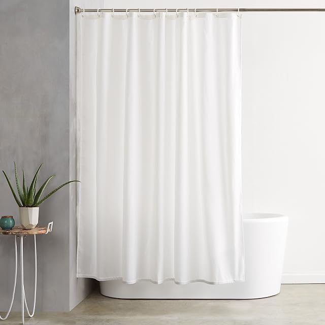Rideau de douche blanc uni Amazon Basics, 180 sur 200 cm