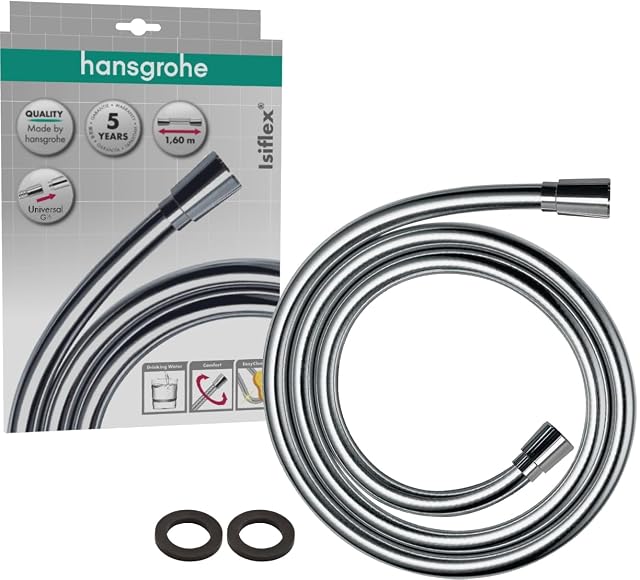 Flexible de douche chromé hansgrohe Isiflex, 1,60 mètre