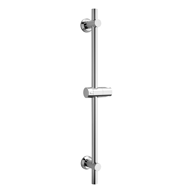 Barre de douche en acier inoxydable chromé Görbach avec support réglable