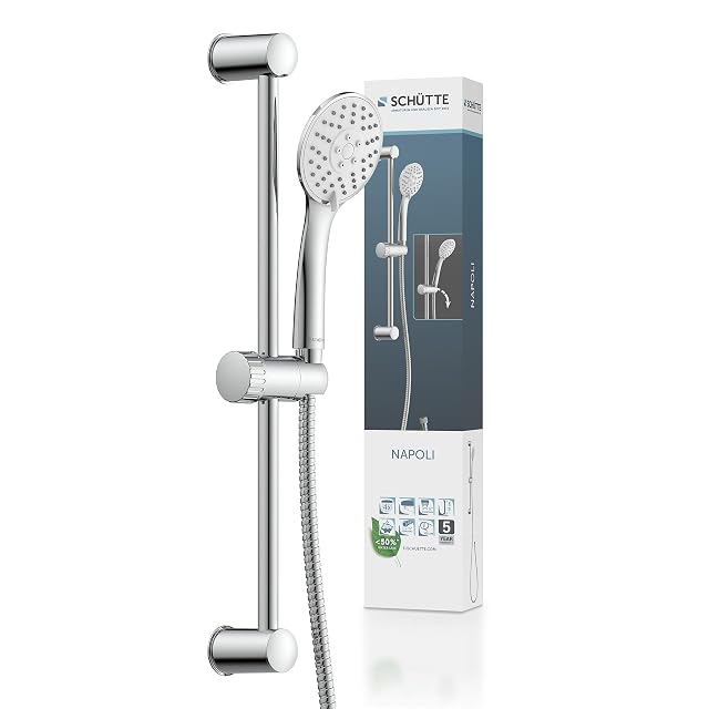 Ensemble de barre de douche chromé Schütte Napoli avec douchette