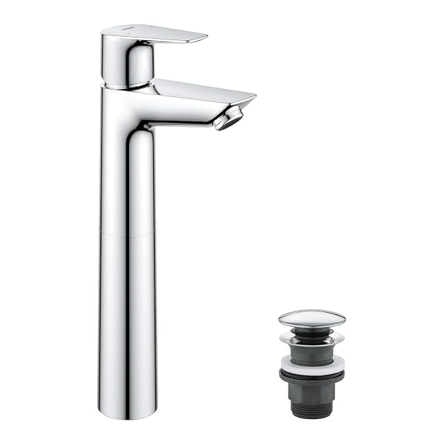 Mitigeur de lavabo haut chromé GROHE StartEdge avec bonde à clapet