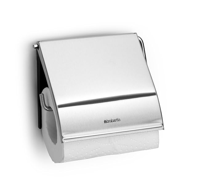 Porte-rouleau couvert Brabantia Classic en acier mat