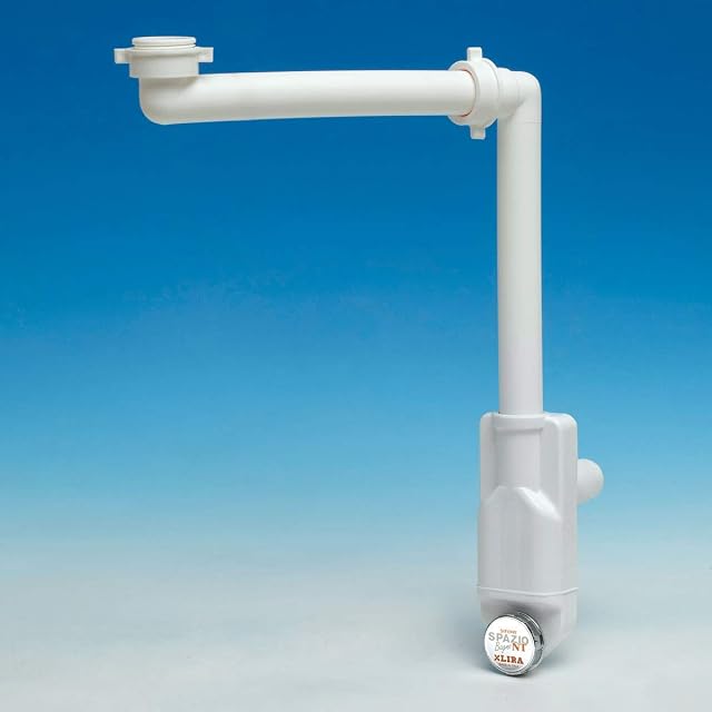 Siphon de lavabo gain de place en plastique blanc LIRA unica